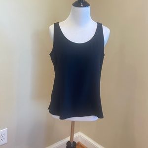 Eileen Fisher Black Silk Tank, Petite Small